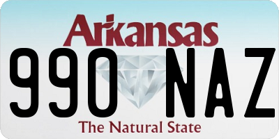 AR license plate 990NAZ