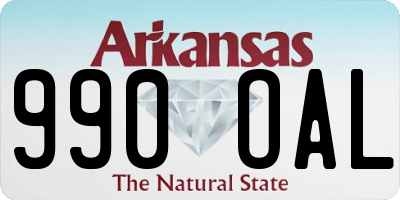 AR license plate 990OAL