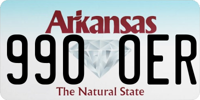 AR license plate 990OER