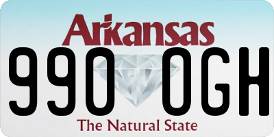 AR license plate 990OGH
