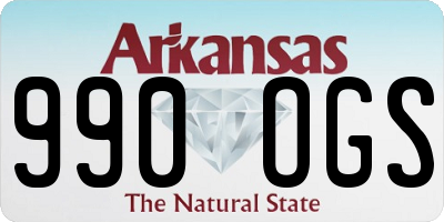 AR license plate 990OGS