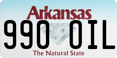 AR license plate 990OIL