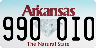 AR license plate 990OIO