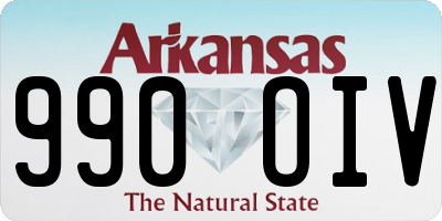 AR license plate 990OIV