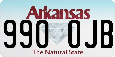 AR license plate 990OJB