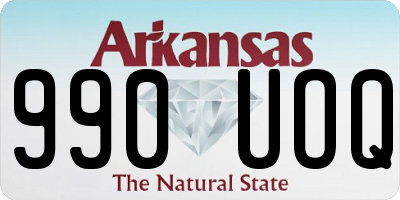 AR license plate 990UOQ