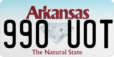 AR license plate 990UOT