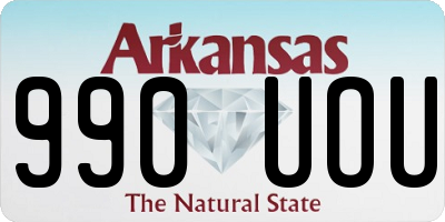AR license plate 990UOU