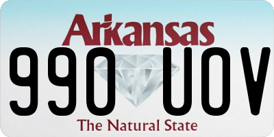 AR license plate 990UOV