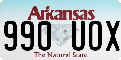 AR license plate 990UOX