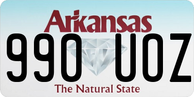 AR license plate 990UOZ