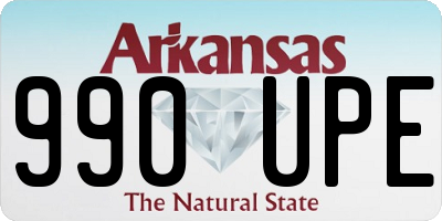 AR license plate 990UPE