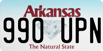 AR license plate 990UPN