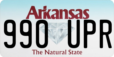 AR license plate 990UPR