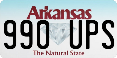 AR license plate 990UPS