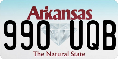 AR license plate 990UQB