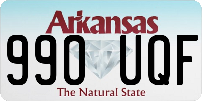 AR license plate 990UQF