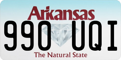 AR license plate 990UQI