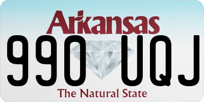 AR license plate 990UQJ