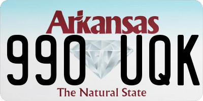 AR license plate 990UQK