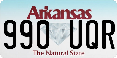 AR license plate 990UQR