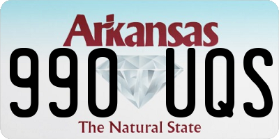 AR license plate 990UQS