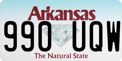 AR license plate 990UQW