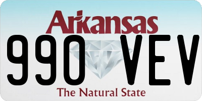 AR license plate 990VEV