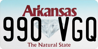 AR license plate 990VGQ