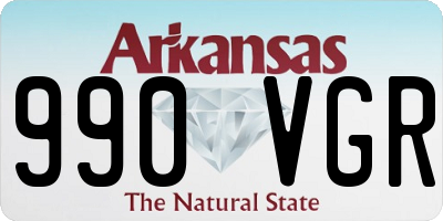 AR license plate 990VGR