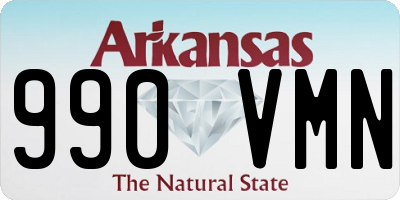 AR license plate 990VMN