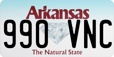 AR license plate 990VNC