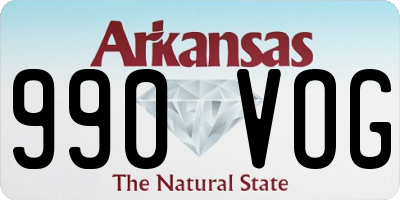 AR license plate 990VOG
