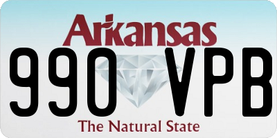 AR license plate 990VPB