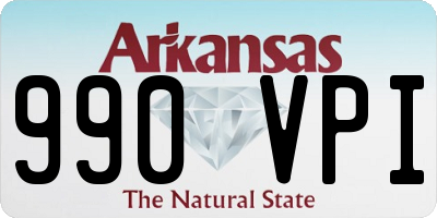 AR license plate 990VPI
