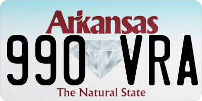 AR license plate 990VRA