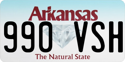 AR license plate 990VSH