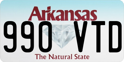 AR license plate 990VTD