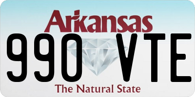 AR license plate 990VTE