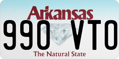 AR license plate 990VTO