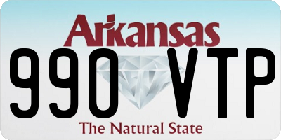 AR license plate 990VTP
