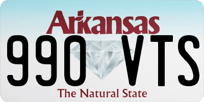 AR license plate 990VTS