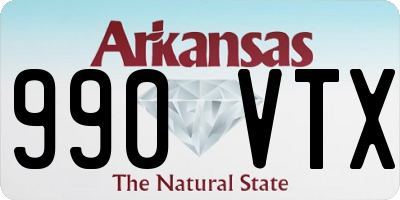 AR license plate 990VTX