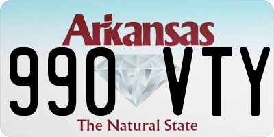 AR license plate 990VTY