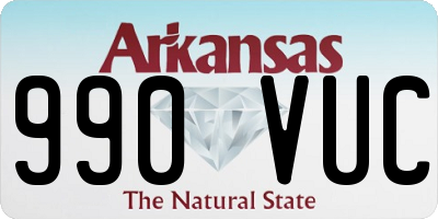 AR license plate 990VUC
