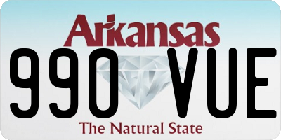 AR license plate 990VUE