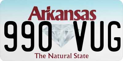 AR license plate 990VUG