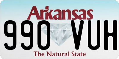 AR license plate 990VUH