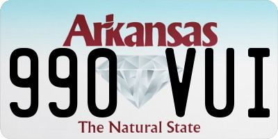 AR license plate 990VUI