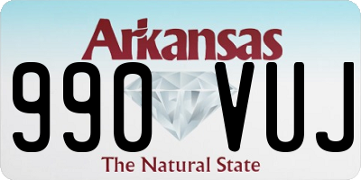 AR license plate 990VUJ